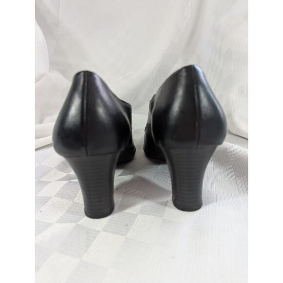 AEROSOLES! "FLEXATION" RUBBER SOLE, GENUINE BLACK LEATHER BOOTIES, HEELS! SZ 8M - Picture 8 of 10